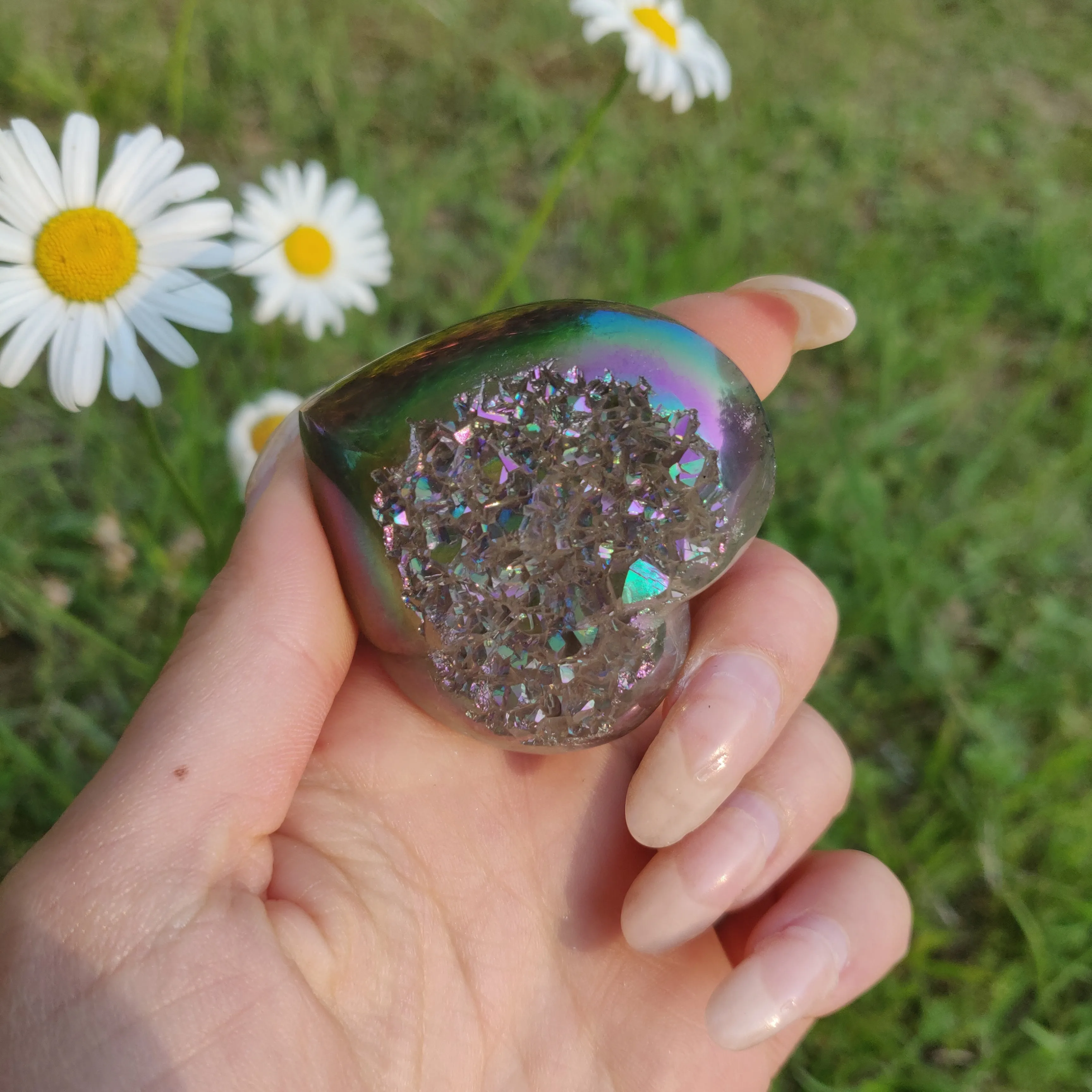 Titanium Amethyst Heart (#4)
