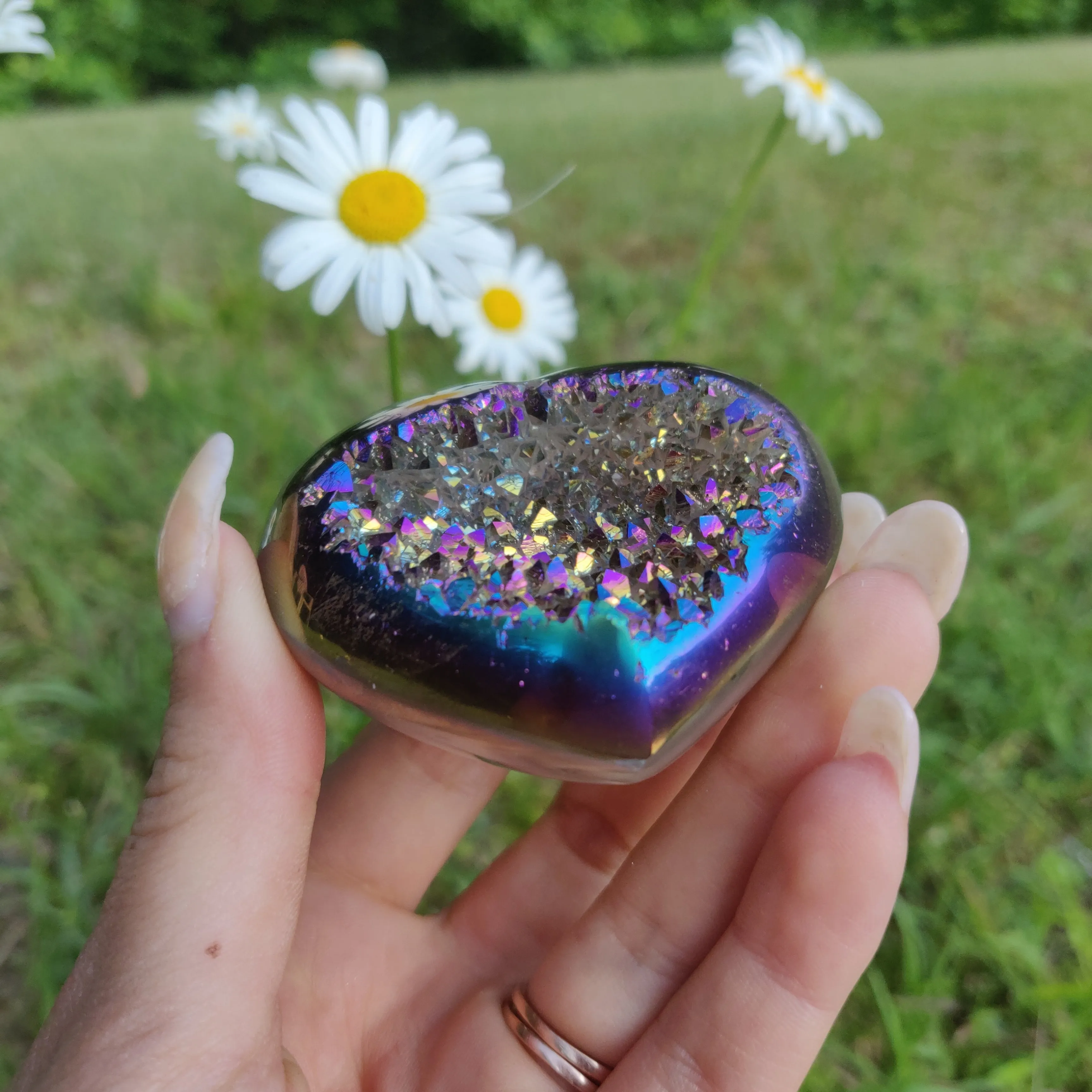 Titanium Amethyst Heart (#7)
