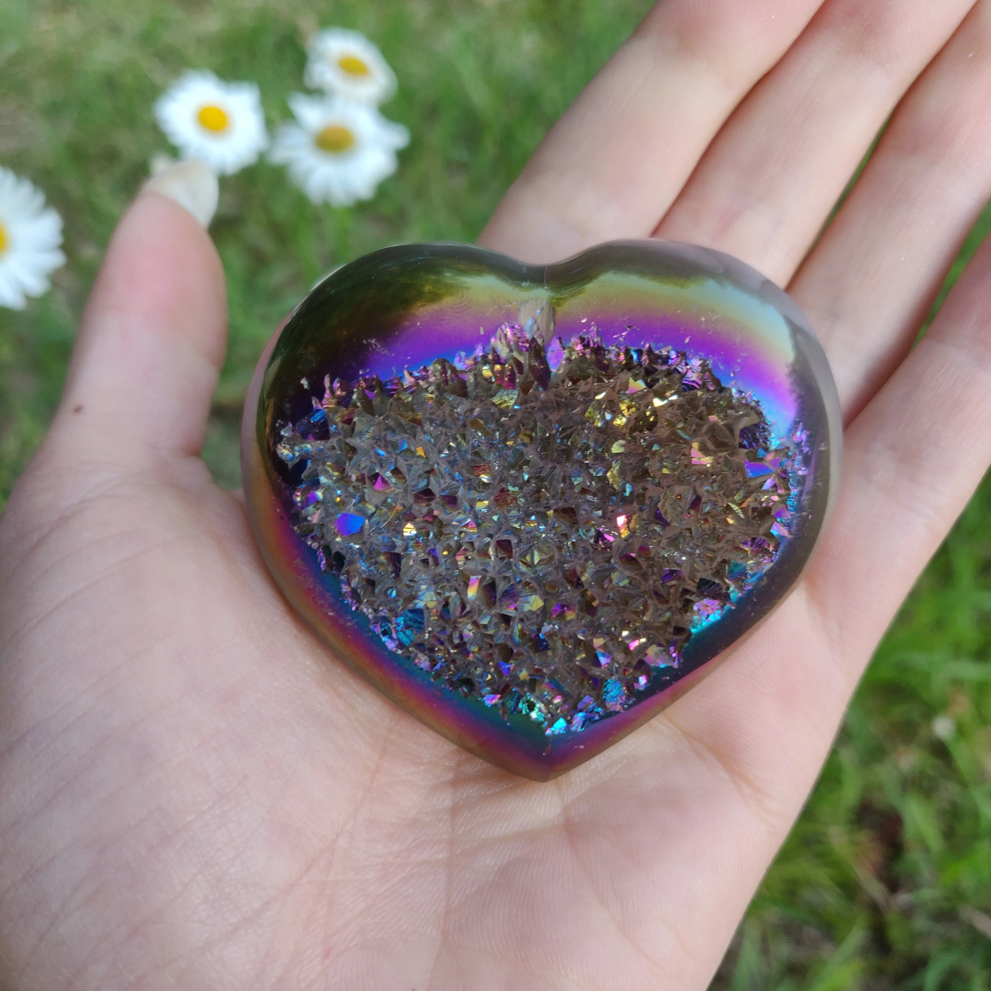 Titanium Amethyst Heart (#7)