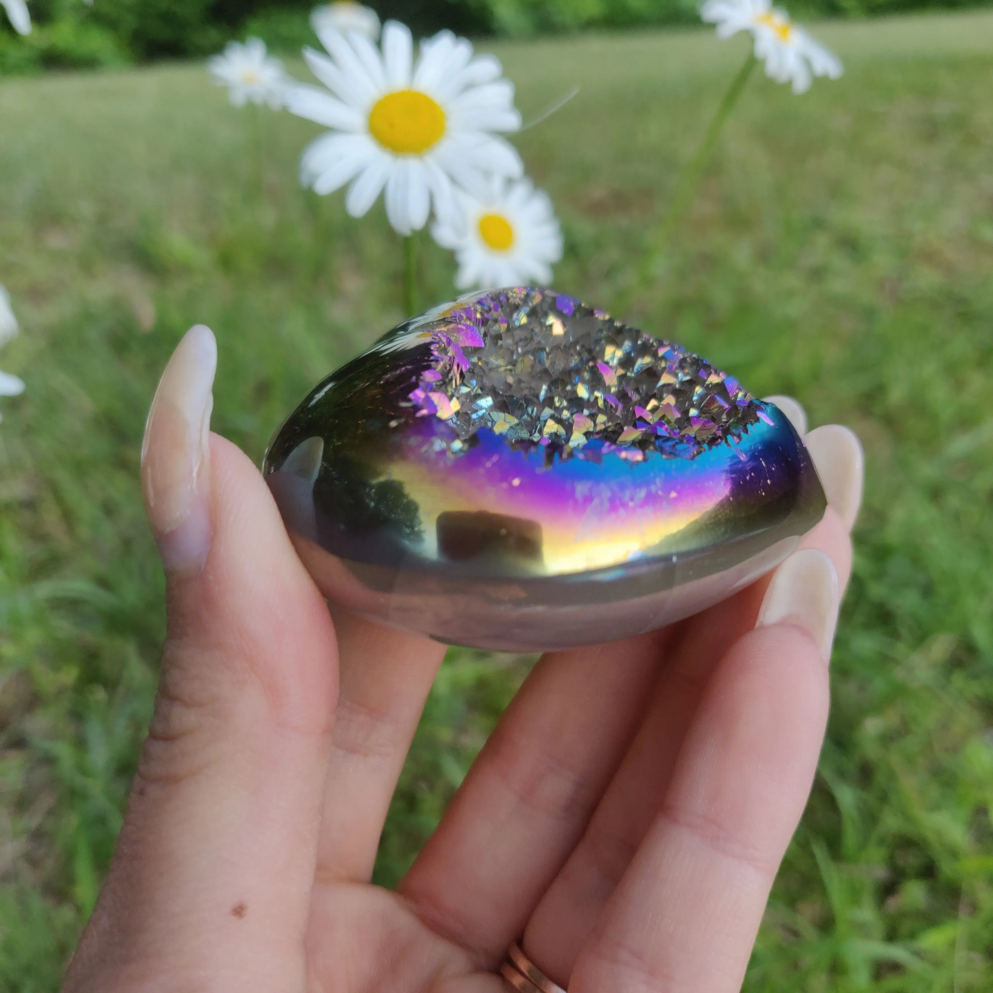 Titanium Amethyst Heart (#7)