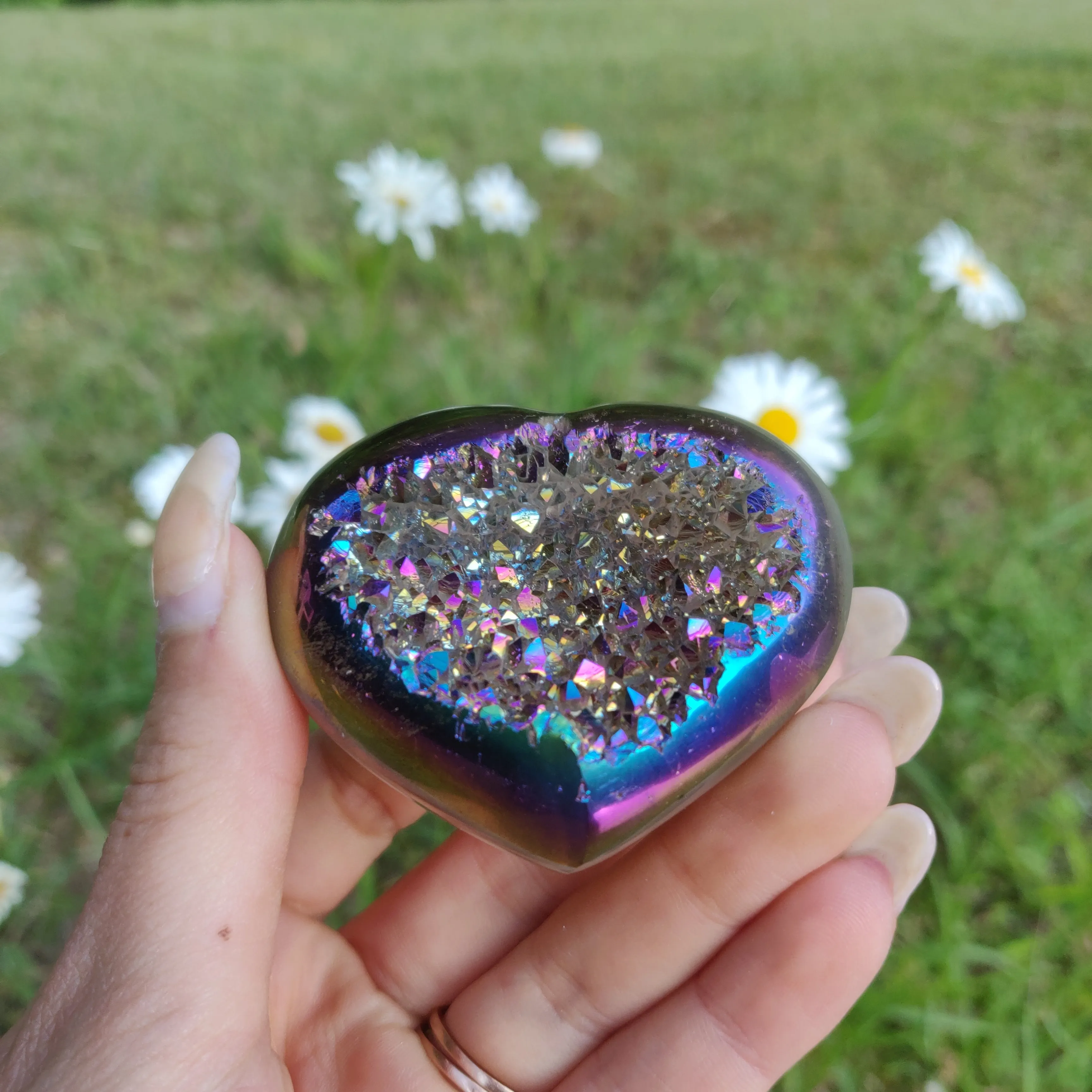 Titanium Amethyst Heart (#7)