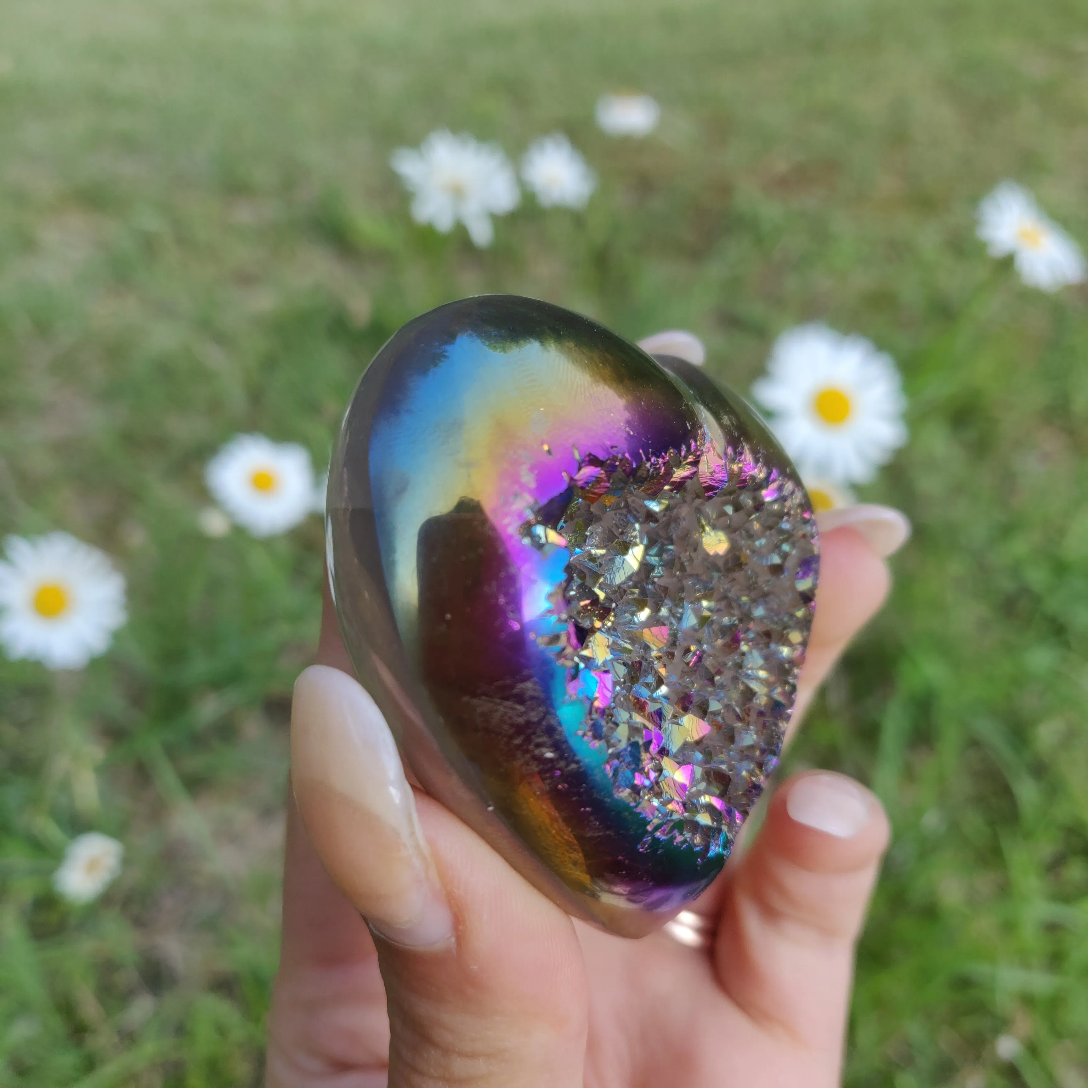 Titanium Amethyst Heart (#7)