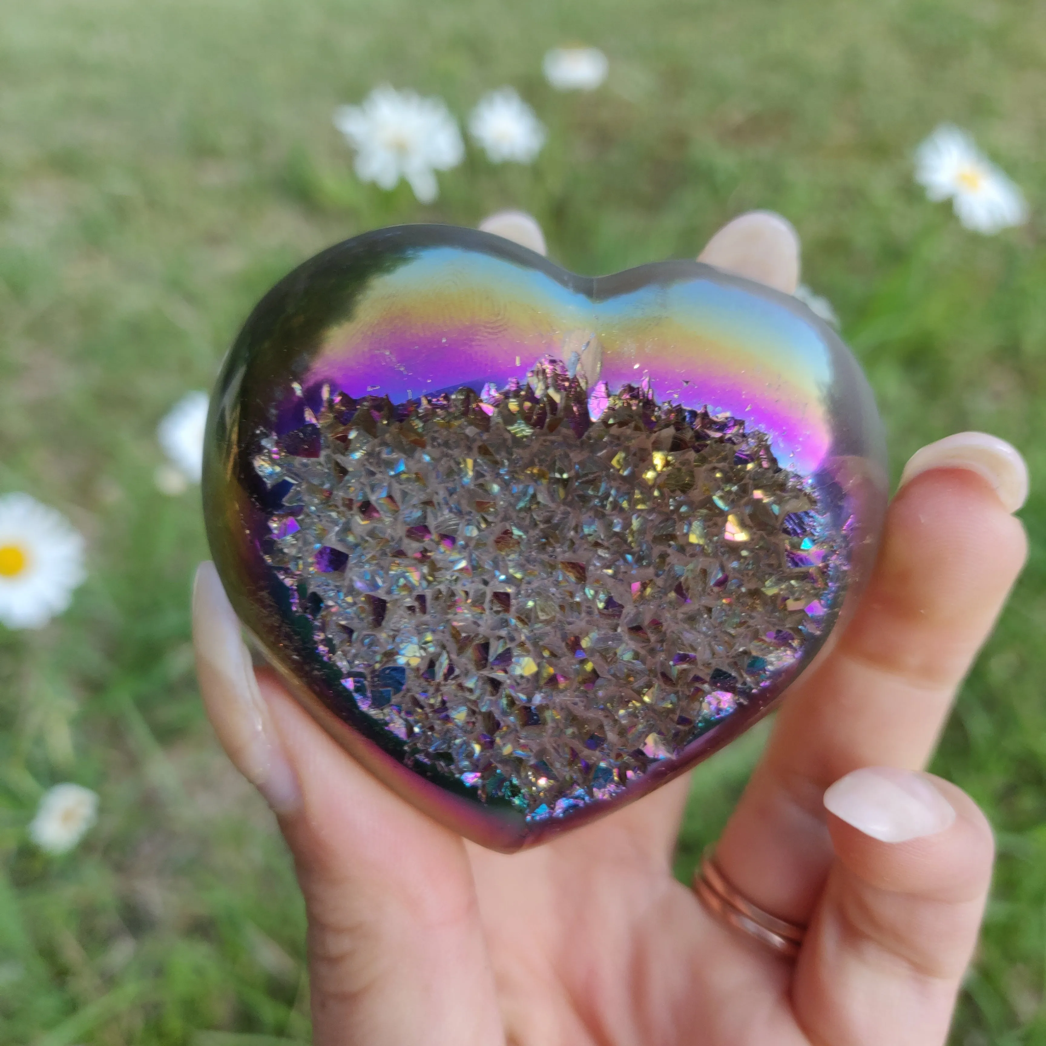 Titanium Amethyst Heart (#7)