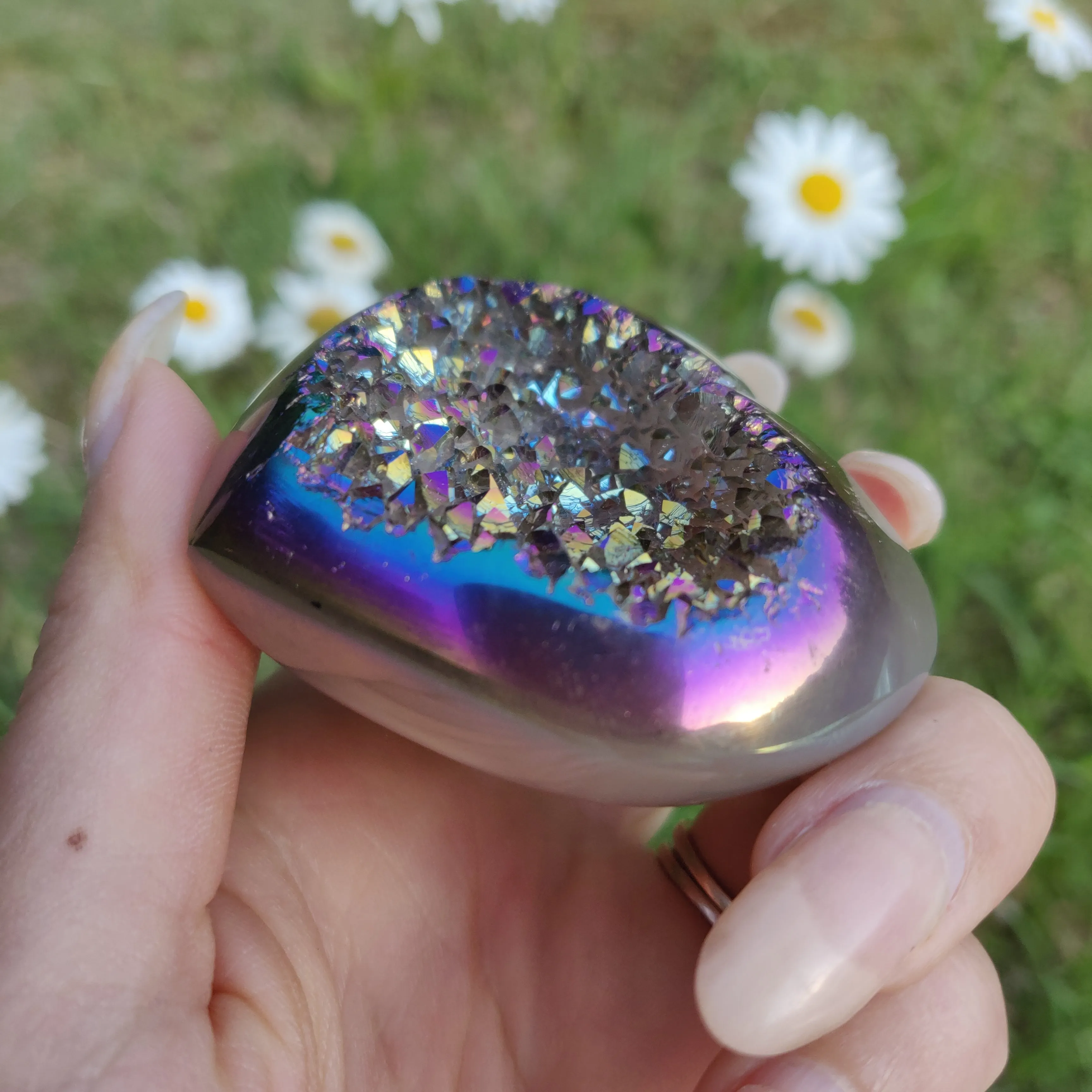 Titanium Amethyst Heart (#7)