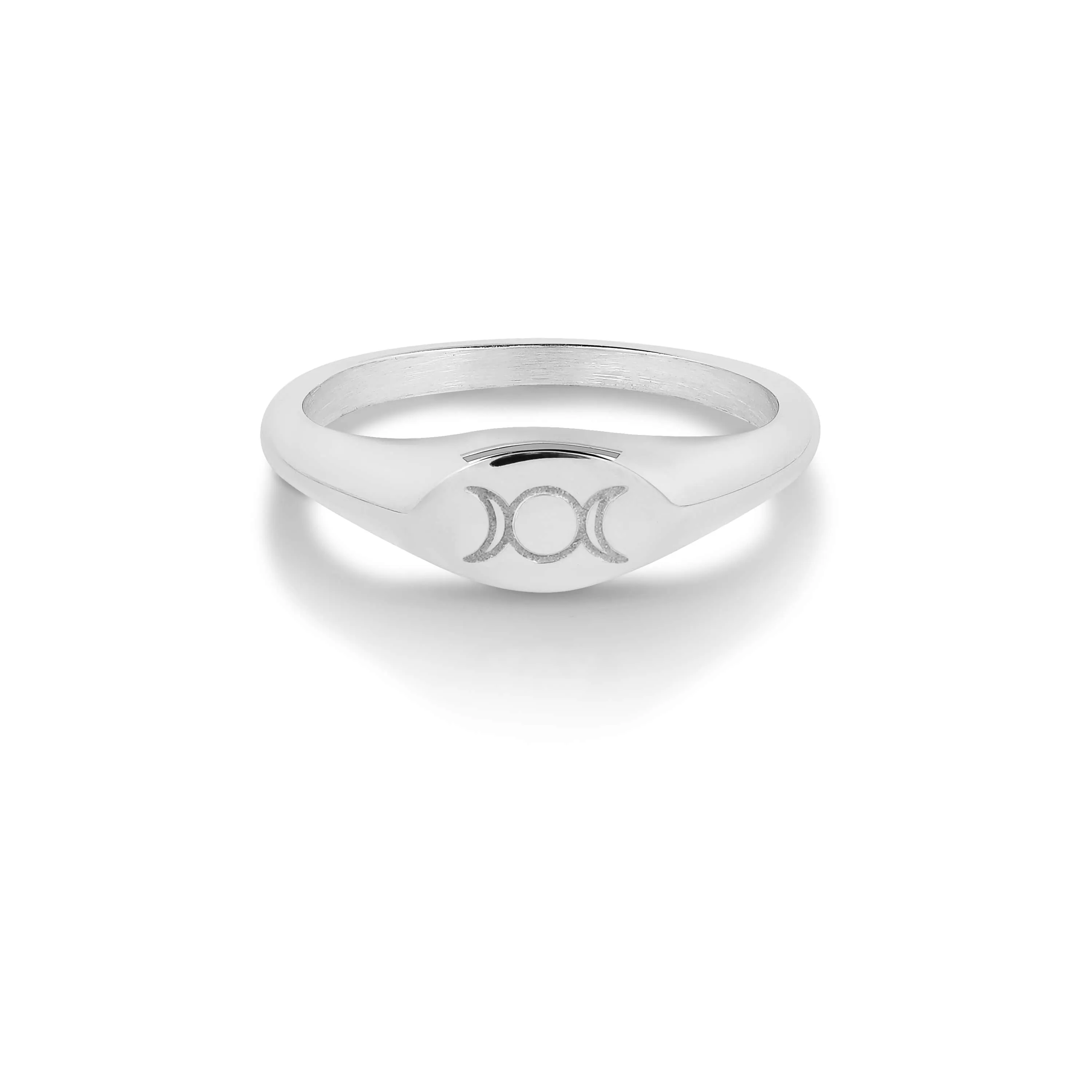 Triple Goddess Mini Signet Ring