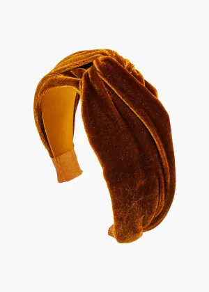 Twist Headband in Velvet -- Topaz