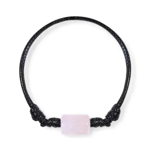 Unisex Rose Quartz Cylinder Bracelet