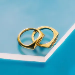 UNITY Signet Ring Set - Gold