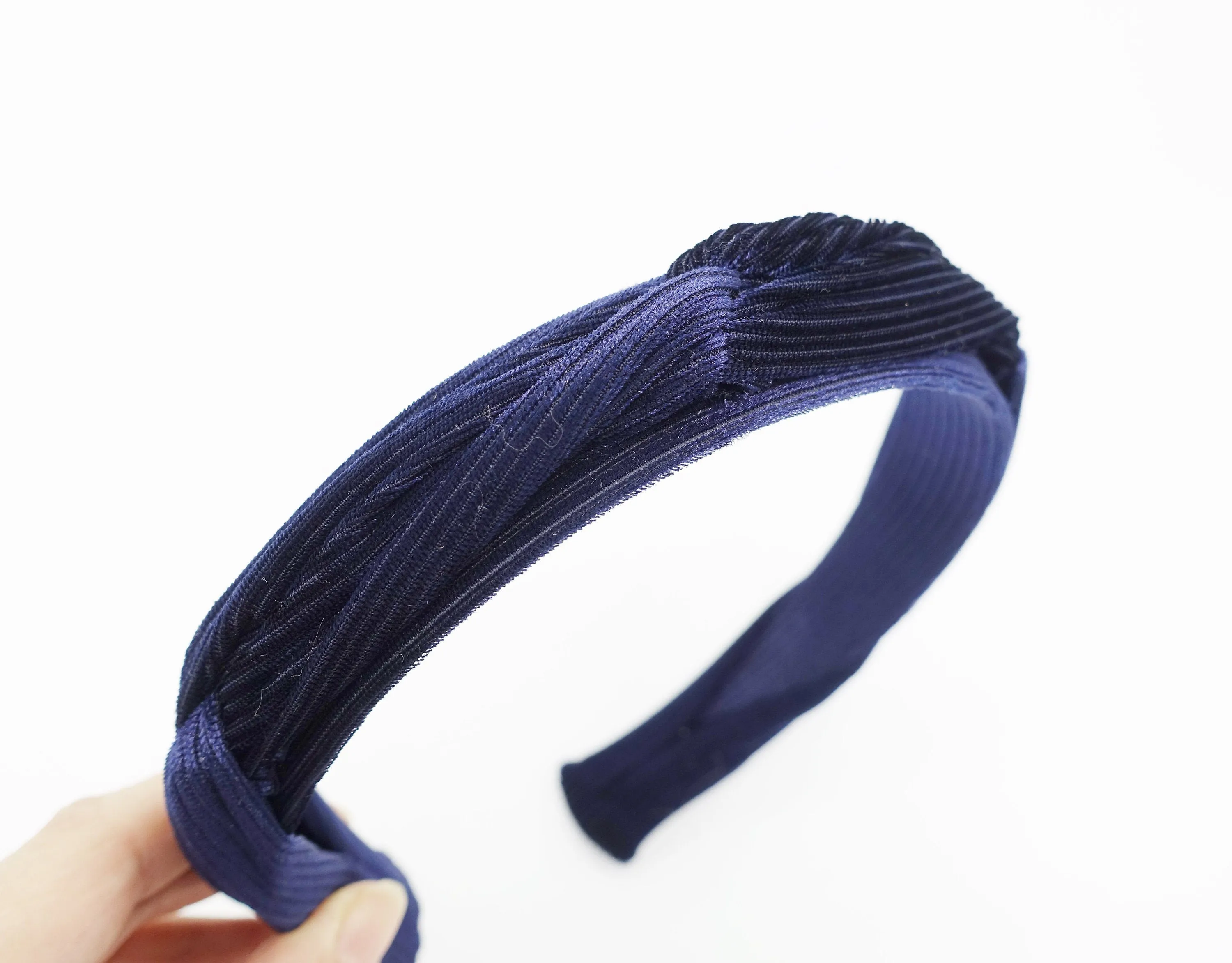 velvet corduroy headband hand sewn cross pattern grosgrain hairband women hair accessory