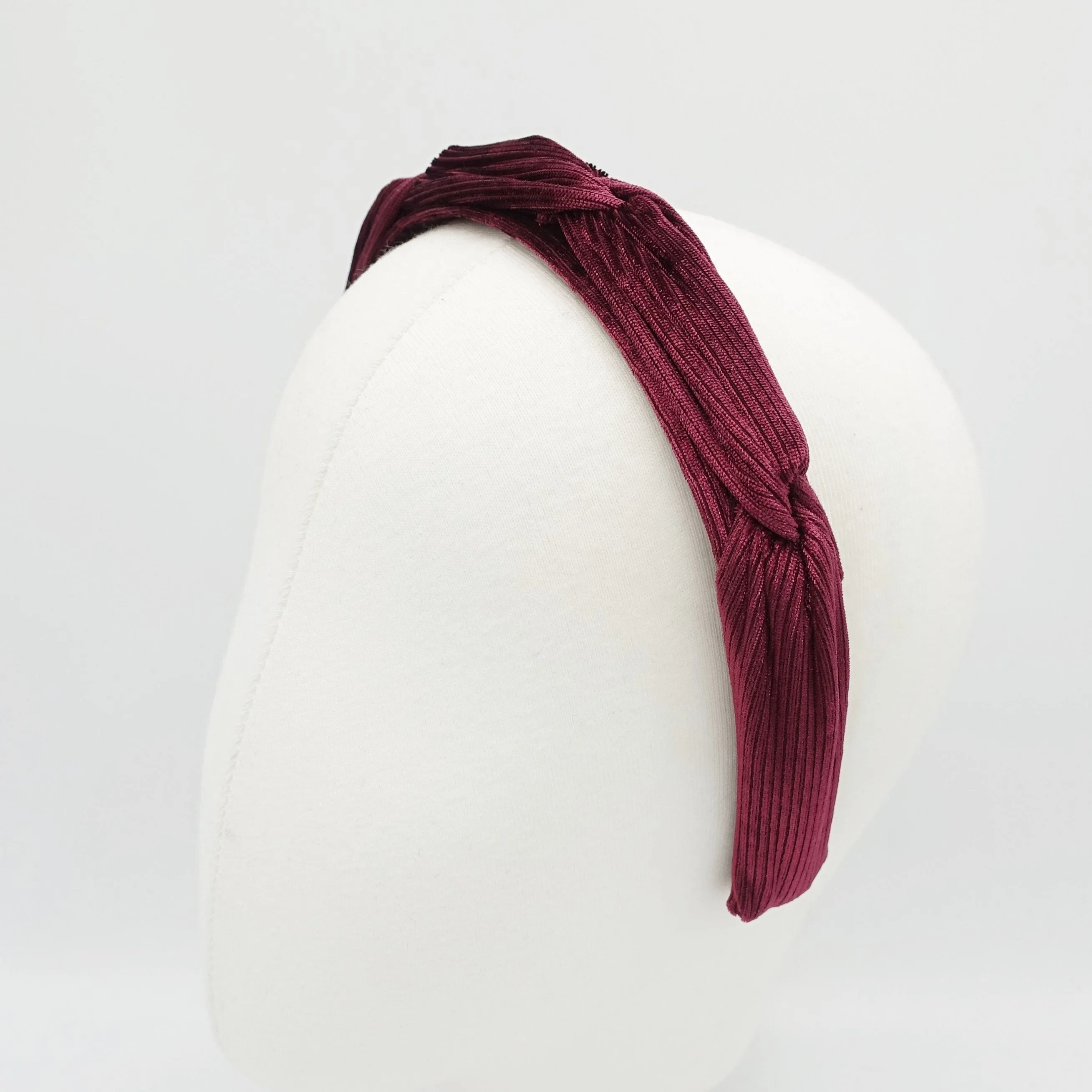 velvet corduroy headband hand sewn cross pattern grosgrain hairband women hair accessory