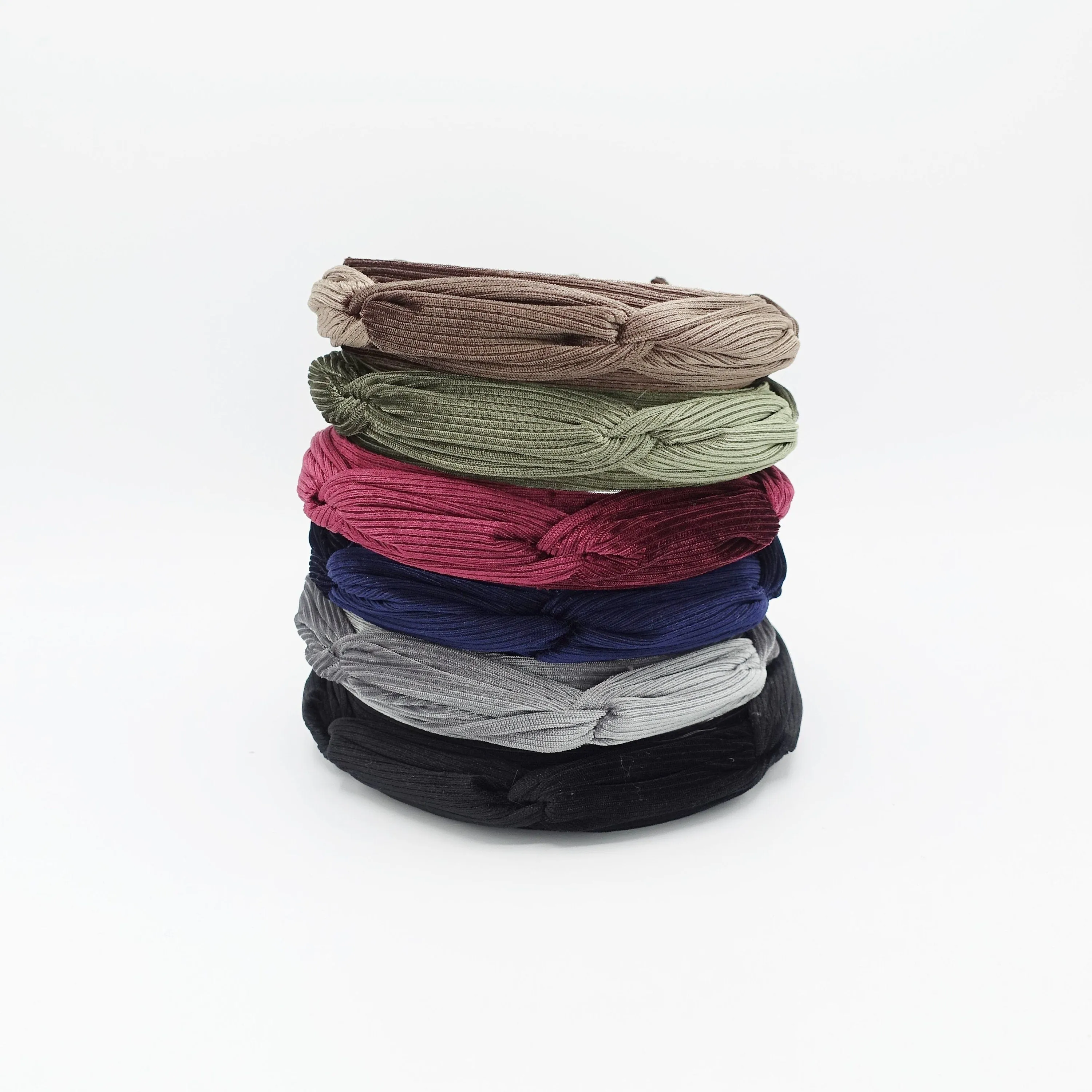 velvet corduroy headband hand sewn cross pattern grosgrain hairband women hair accessory