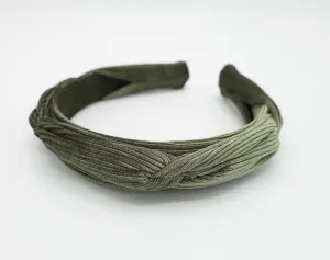 velvet corduroy headband hand sewn cross pattern grosgrain hairband women hair accessory