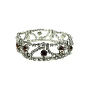 Vintage 1950s Amber Diamante Bracelet