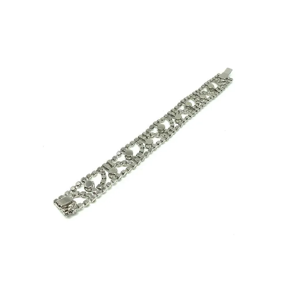 Vintage 1950s Amber Diamante Bracelet