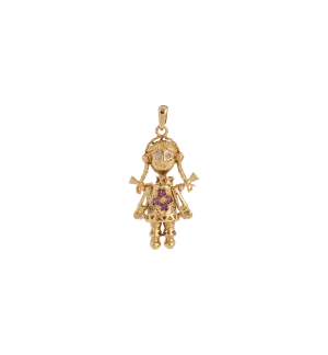 Vintage Amethyst Bo Peep Charm