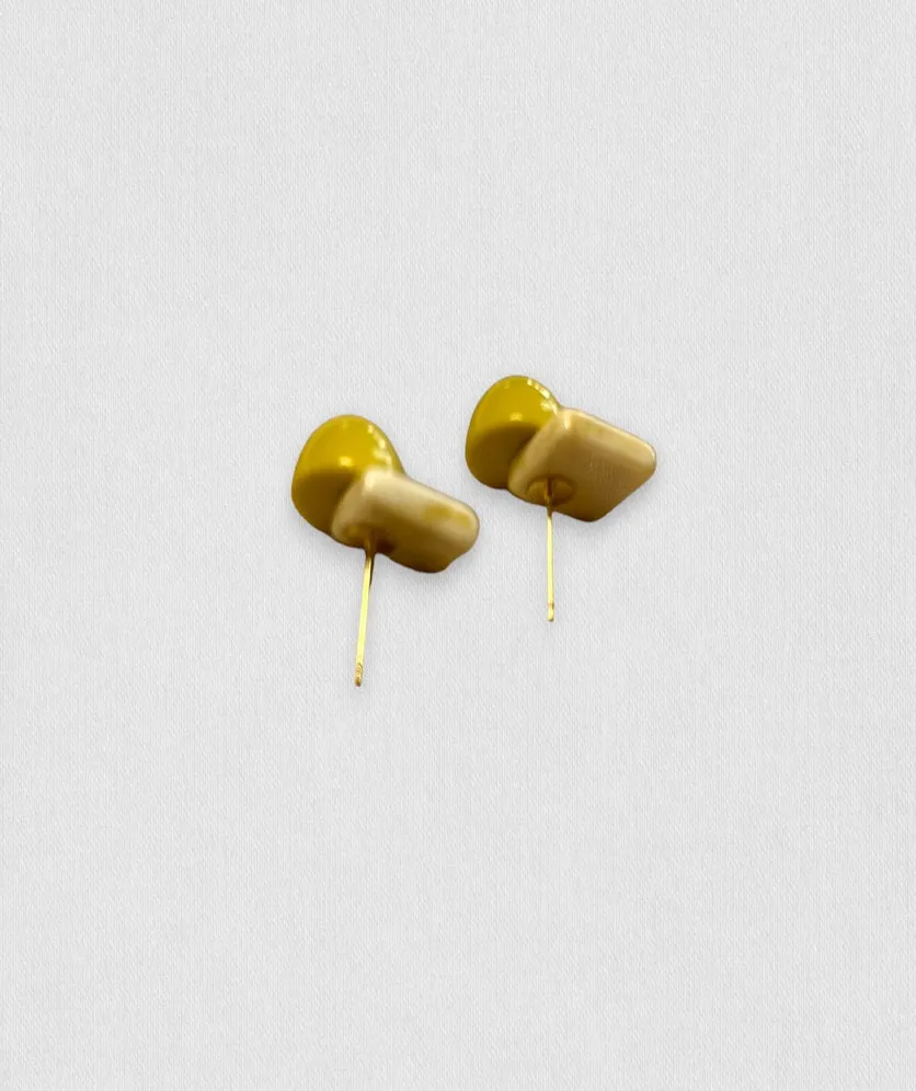 Vintage Resin Stud Earrings Geometric