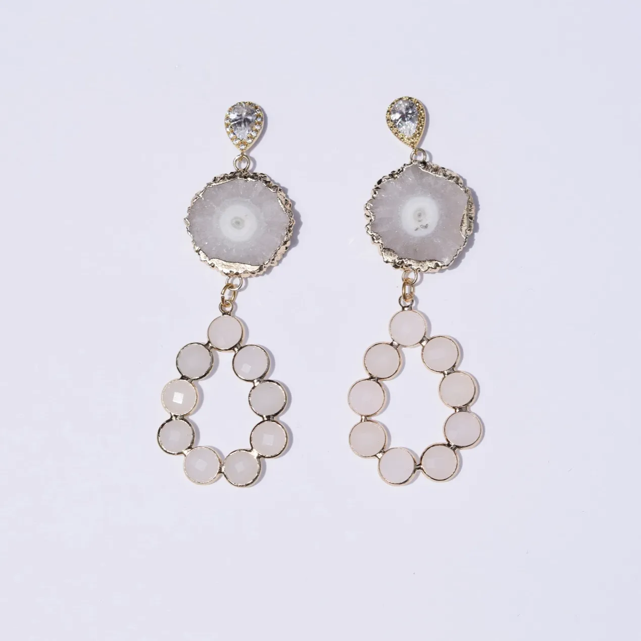 Whitney White Crystal Quartz Earrings