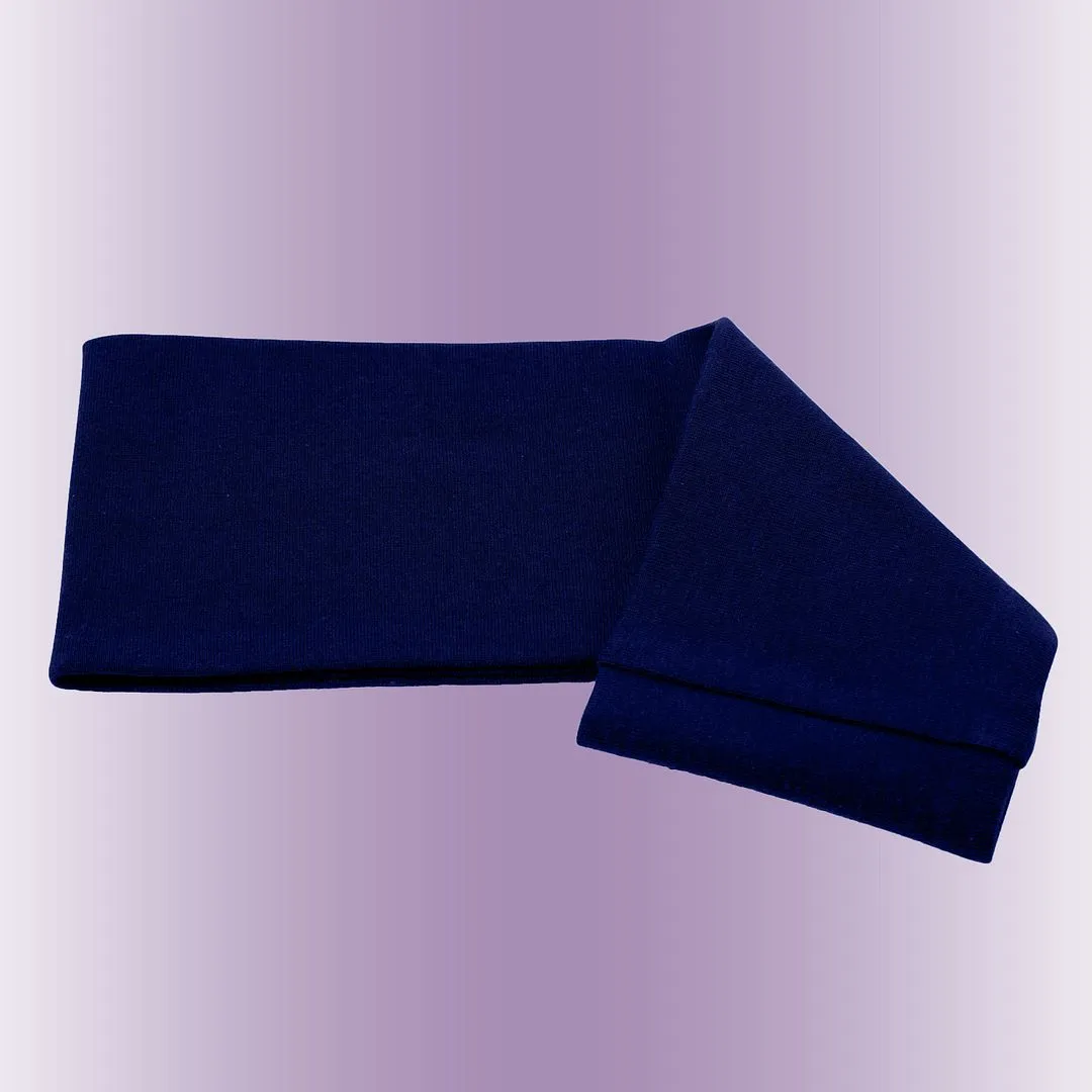Women's Headbands Cotton Jersey 3" Wide Yoga Fitness Fashion Made in the USA Navy