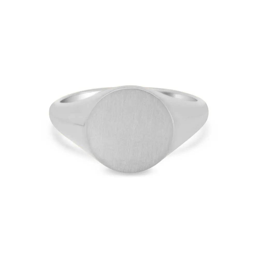 Women's Round Signet Ring - Medium