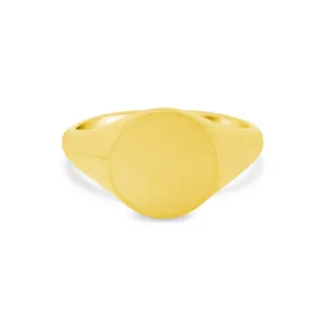 Women's Round Signet Ring - Medium