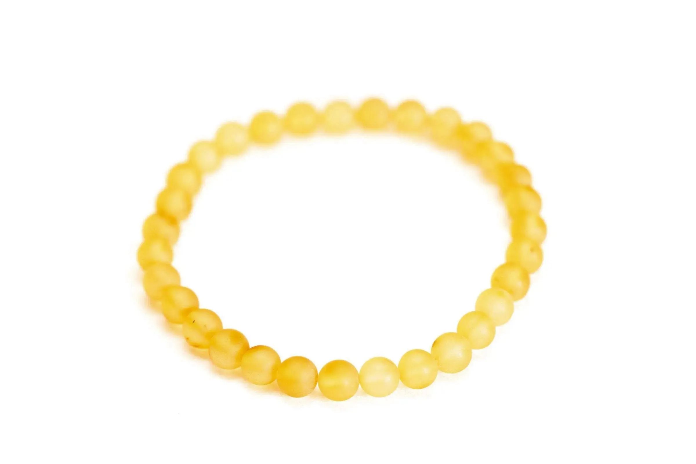Yellow Amber Sphere Bracelet