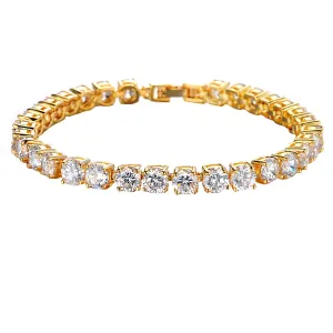 Yellow Chimes Crystal Bracelet Swarovski 18K Gold Plated Circle Chain Bracelet for Women and Girls